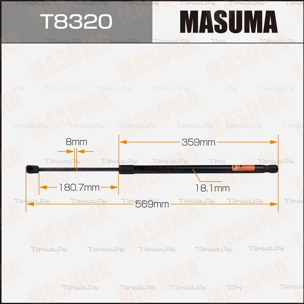 Амортизатор (упор) багажника Masuma. Артикул T8320