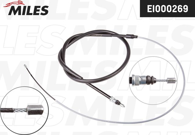 Трос ручника (тросик ручного тормоза) Miles задний правый/левый для Renault Laguna III 2007-2015. Артикул EI000269