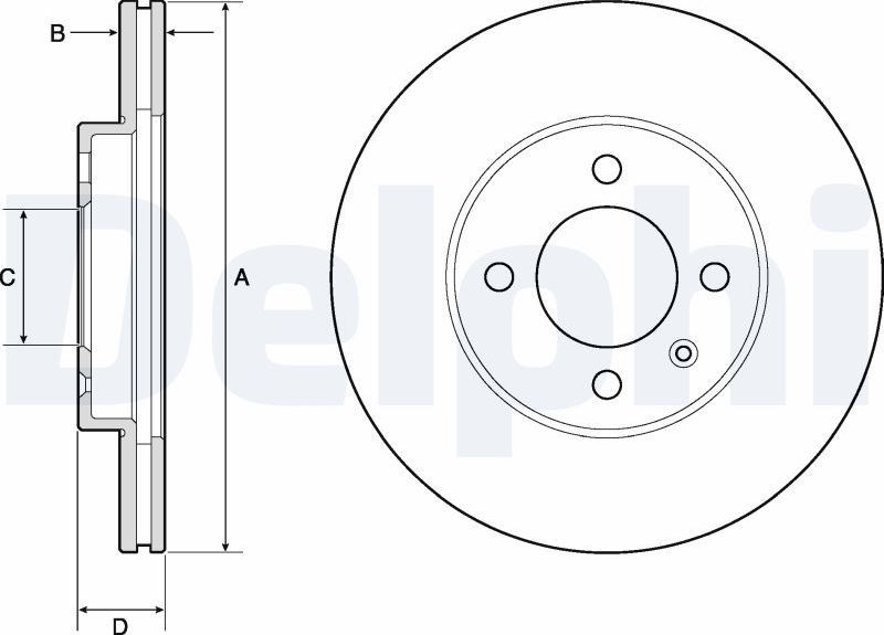 Тормозной диск Delphi. Артикул BG2455