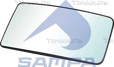 Зеркальное стекло бокового зеркала Sampa для MAN TGX 2006-2026. Артикул 022.127
