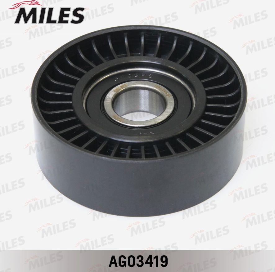 Направляющий (ведущий) ролик приводного поликлинового ремня Miles. Артикул AG03419