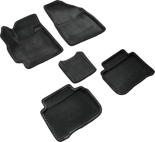 Коврики Seintex 3D EVA ромб для салона Changan CS55 Plus 2019-2026 ЧЕРНЫЕ. Артикул 317177