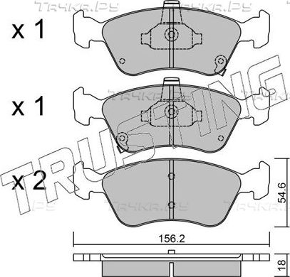 Тормозные колодки Trusting передние для Toyota Avensis I 1997-2003. Артикул 296.0