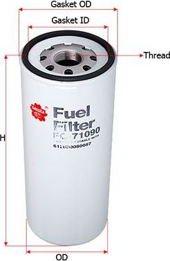 Топливный фильтр Sakura. Артикул FC-71090