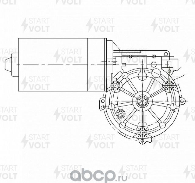 Мотор стеклоочистителя (моторчик дворников) StartVOLT. Артикул VWF 1505