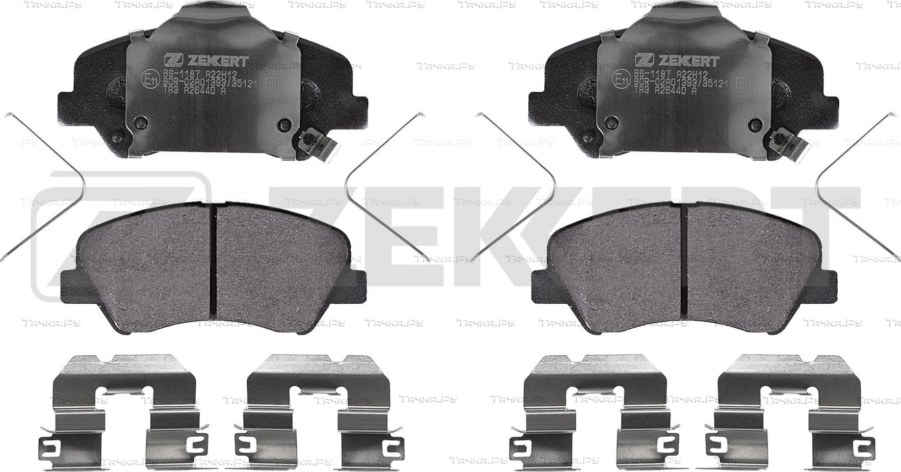 Тормозные колодки Zekkert передние для Hyundai i20 II 2014-2026. Артикул BS-1187