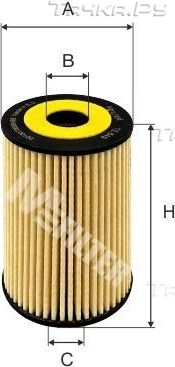 Масляный фильтр MFilter для Volkswagen Touran II 2010-2015. Артикул TE 649