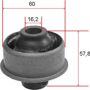 Сайлентблок переднего рычага подвески Corteco. Артикул 21652805