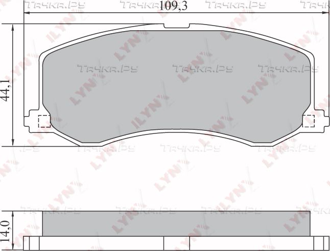 Тормозные колодки LYNXauto передние для Suzuki Swift II 1989-2005. Артикул BD-7306