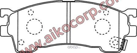 Колодки MAZDA 323, Capella, Premacy (1997-2003) передние (Aiko). Артикул PF5239
