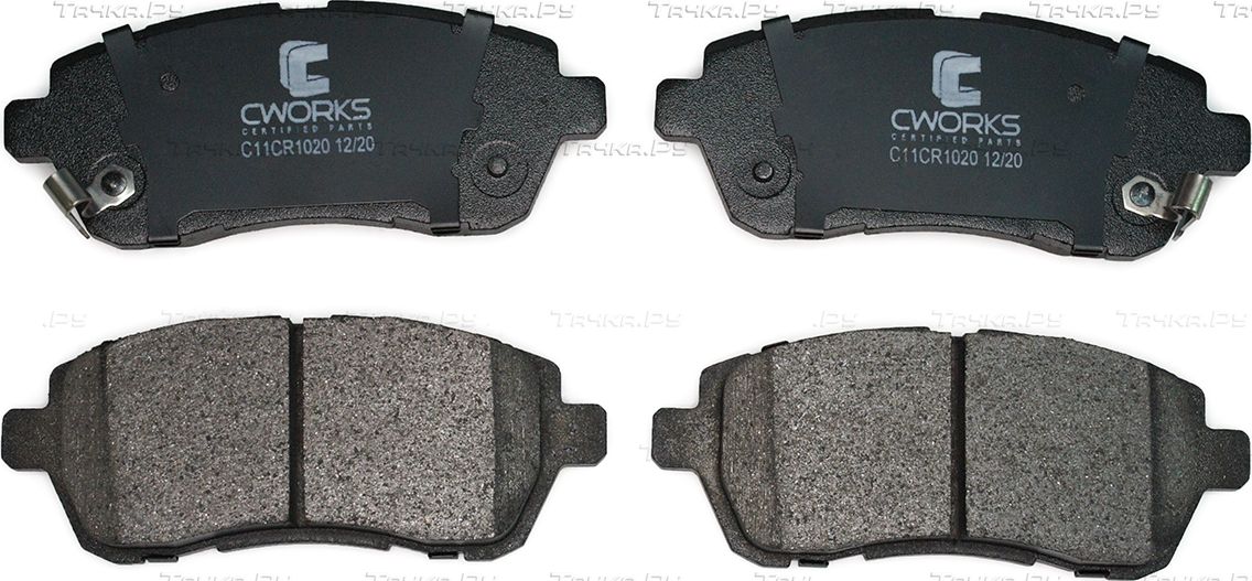 Тормозные колодки Cworks передние для Ford Fiesta VI 2008-2019. Артикул C11CR1020