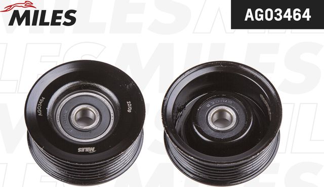 Направляющий (ведущий) ролик приводного поликлинового ремня Miles (Металл). Артикул AG03464