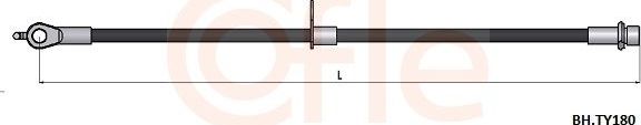 Тормозной шланг Cofle. Артикул 92.BH.TY180