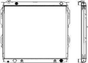 Радиатор охлаждения двигателя Sakura. Артикул 3461-1065