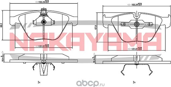 Колодки тормозные (Nakayama). Артикул HP8403NY