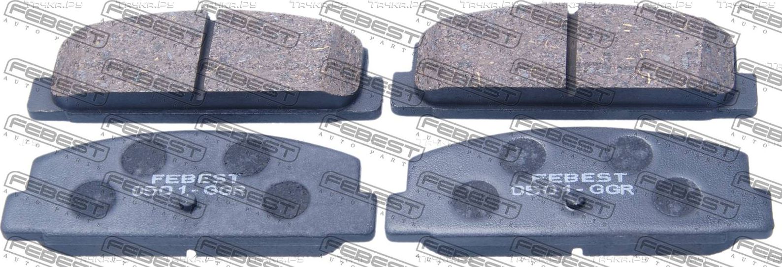 Тормозные колодки Febest задние для Mitsubishi Starion 1982-1990. Артикул 0501-GGR