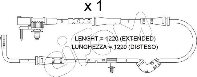 Датчик износа тормозных колодок  Metelli. Артикул SU.386