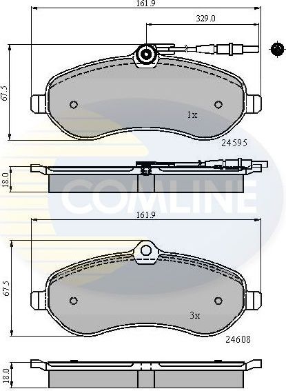 Тормозные колодки Comline Comline. Артикул CBP11621