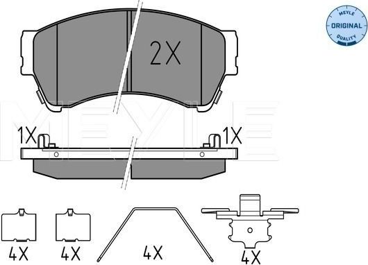 Тормозные колодки Meyle Original передние для Mazda 6 II (GH) 2007-2013. Артикул 025 245 8217/W