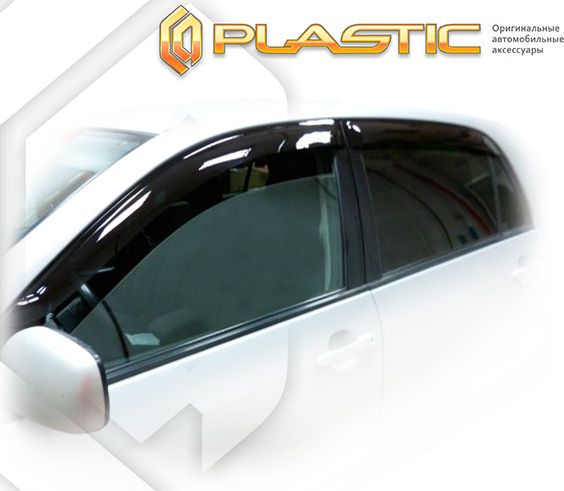 Дефлекторы СА Пластик для окон (Classic полупрозрачный) Toyota Corolla Runx E121-E124 1999-2004. Артикул 2010030304182