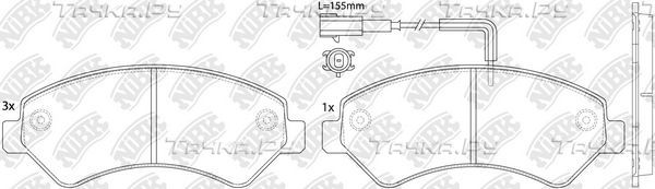 Тормозные колодки NiBK. Артикул PN0516W
