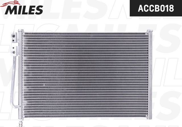 Радиатор кондиционера (конденсатор) Miles для Mazda 2 I (DY) 2003-2007. Артикул ACCB018