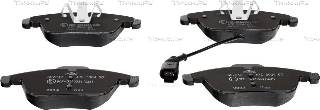 Тормозные колодки ATE передние для SEAT Alhambra II 2010-2026. Артикул 13.0460-7242.2