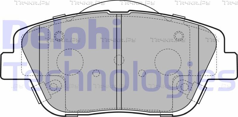 Тормозные колодки Delphi (Low-Metallic) передние для Hyundai Elantra V (MD) 2010-2016. Артикул LP2688