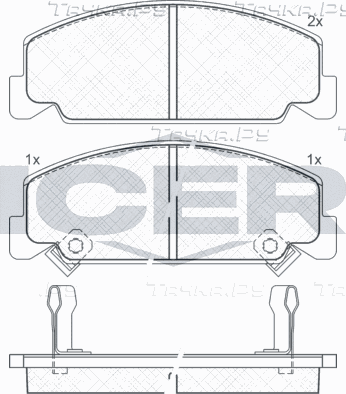 Тормозные колодки Icer передние для Honda Accord II 1983-1985. Артикул 180609