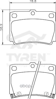 Колодки тормозные дисковые | зад | (Tyren). Артикул TYR1214531