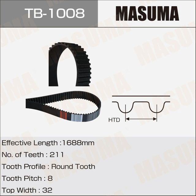 Ремень ГРМ MASUMA, 1MZFE, 2MZFE, 3MZFE Masuma. Артикул TB1008