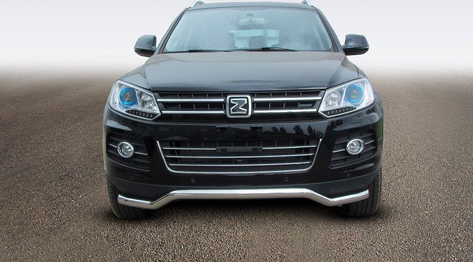 Защита Slitkoff переднего бампера d57 волна для Zotye T600 2015-2026. Артикул ZOT-002