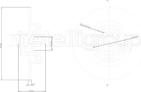 Тормозной диск Trusting для Opel Vivaro B 2014-2018. Артикул DF1798