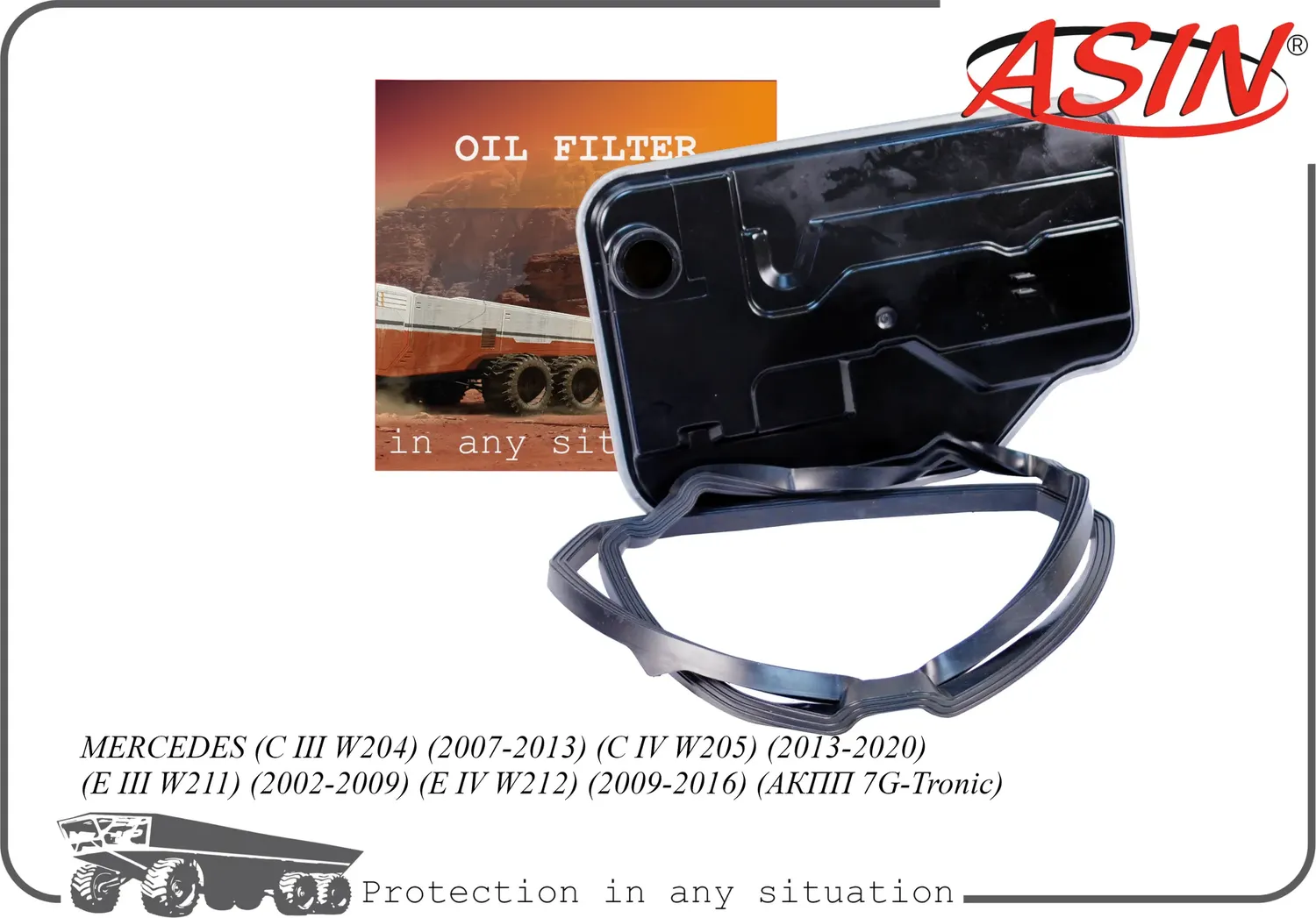 Фильтр масляный АКПП (с прокладкой) (Asin). Артикул ASINFL2433