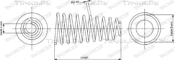 Пружина подвески Monroe OESpectrum. Артикул SP3533