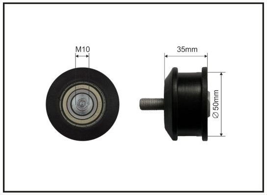 Направляющий (ведущий) ролик ремня ГРМ Caffaro (полимерный материал). Артикул 447-99