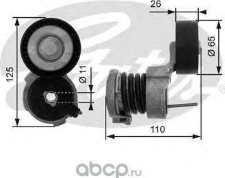 Натяжной ролик, поликлиновой ремень (Gates). Артикул T39021