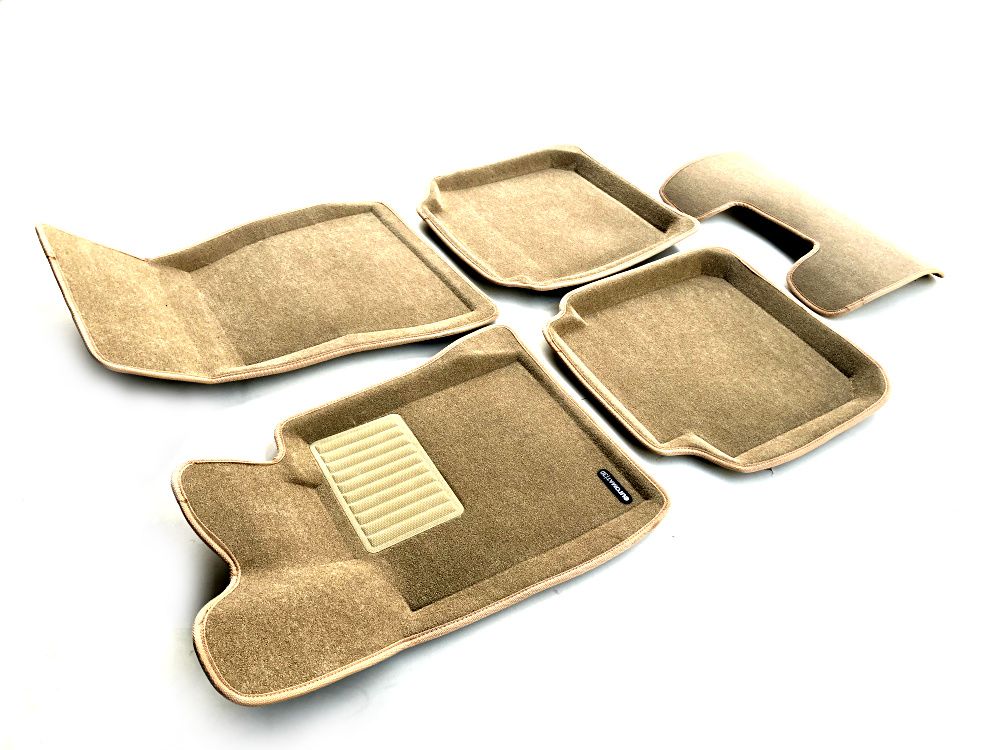 Коврики текстильные Euromat 3D Business для салона BMW 7 G12 2015-2026 БЕЖЕВЫЕ. Артикул EMC3D-001203T