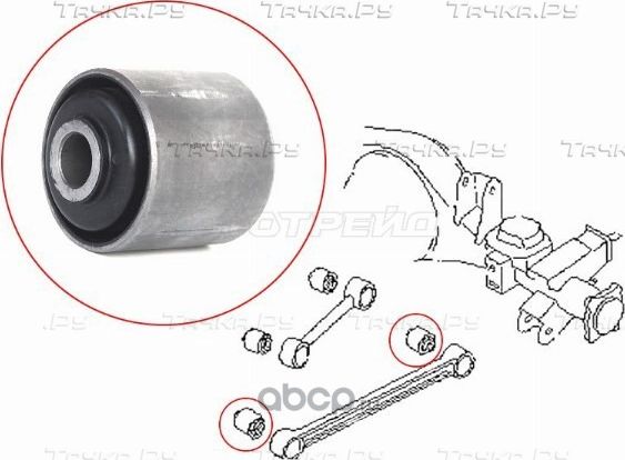САЙЛЕНТБЛОК RR ПРОДОЛЬНОЙ ТЯГИ NISSAN PATROLGR (SAT). Артикул ST55120VB002BU