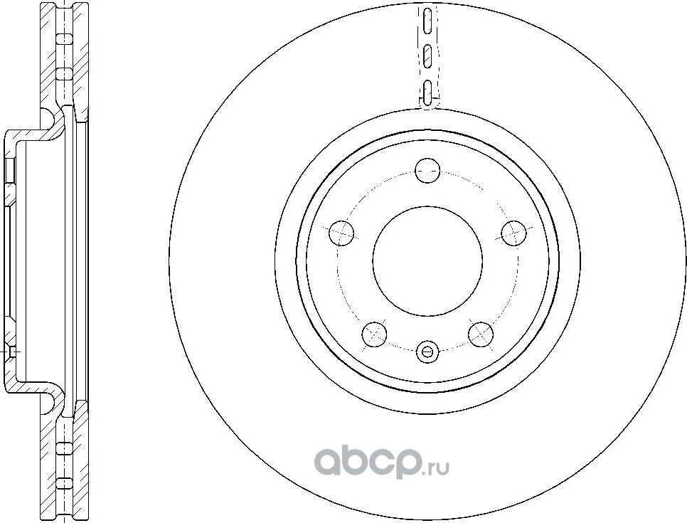 Диск тормозной (G-Brake). Артикул GR21343