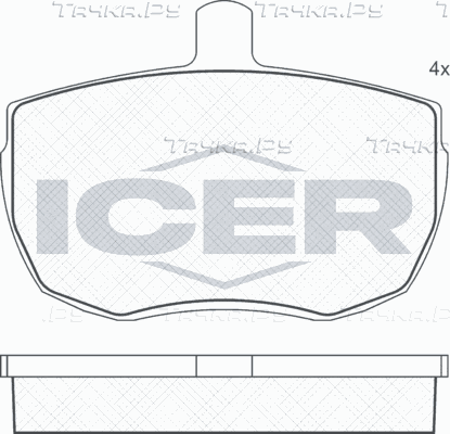 Тормозные колодки Icer. Артикул 180230