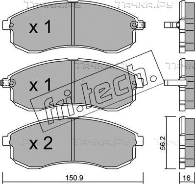 Тормозные колодки fri.tech.. Артикул 498.0