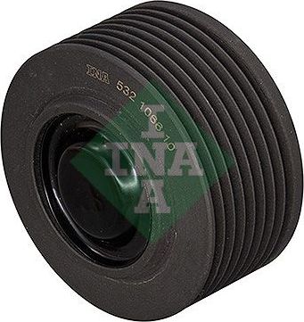 Направляющий (ведущий) ролик приводного поликлинового ремня Ina (Металл). Артикул 532 1066 10