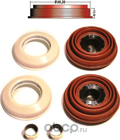 Рк суппорта Скания CKSK. 4 .2 толкатели, пыльник (Trucktechnic). Артикул CKSK42