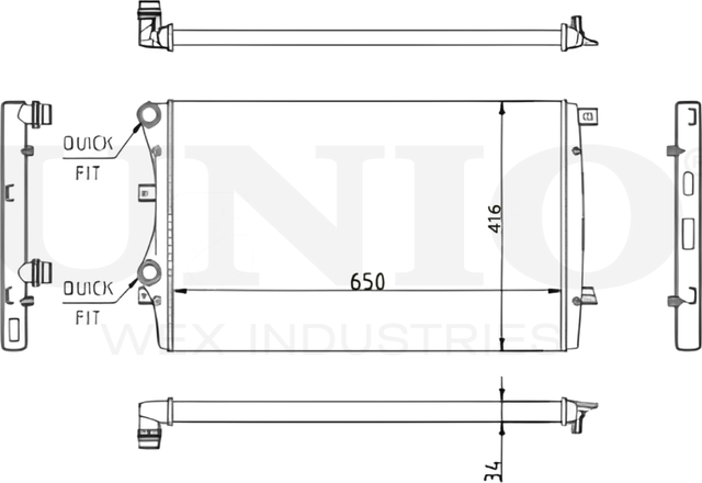 Радиатор двигателя (Unio). Артикул RAD-10076