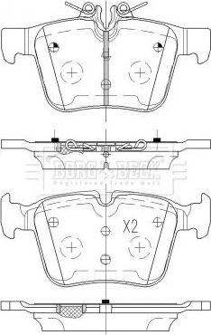 Тормозные колодки Borg & Beck. Артикул BBP2510