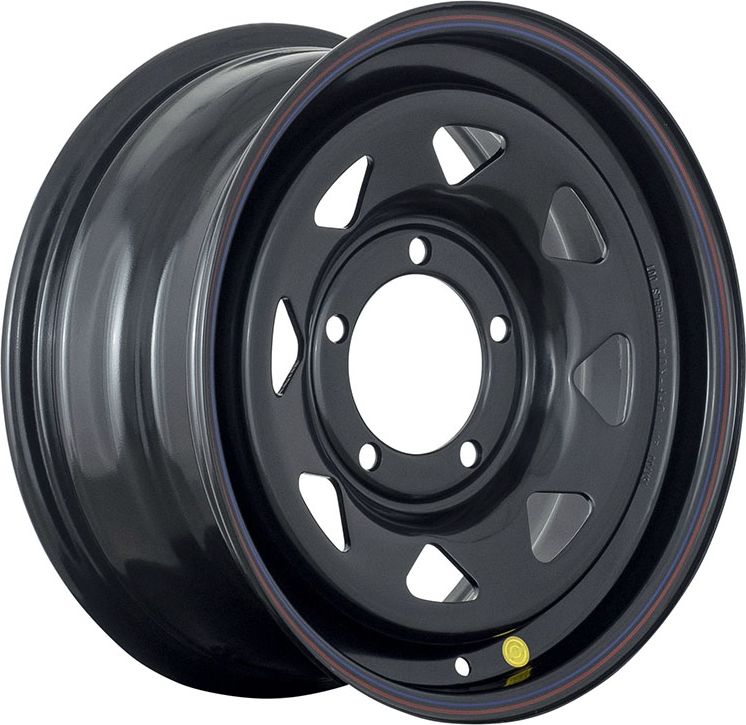 Колёсный диск OFF-ROAD Wheels усиленный стальной черный 5x139,7 7xR16 d110 ET+25 (треуг. мелкий) для УАЗ Буханка 1958-2026. Артикул 1670-53910BL+25XA17