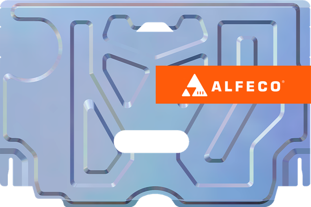 Защита алюминиевая Alfeco для картера и КПП Toyota Camry XV70 2017-2026. Артикул ALF.24.156al