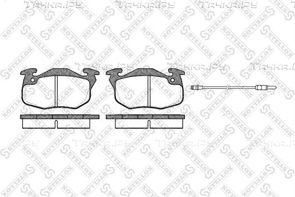 Тормозные колодки Stellox передние для Renault 9 1981-1989. Артикул 203 002-SX