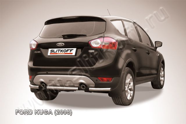 Защита Slitkoff заднего бампера d57 (без уголков) для Ford Kuga I 2008-2012. Артикул FKG012